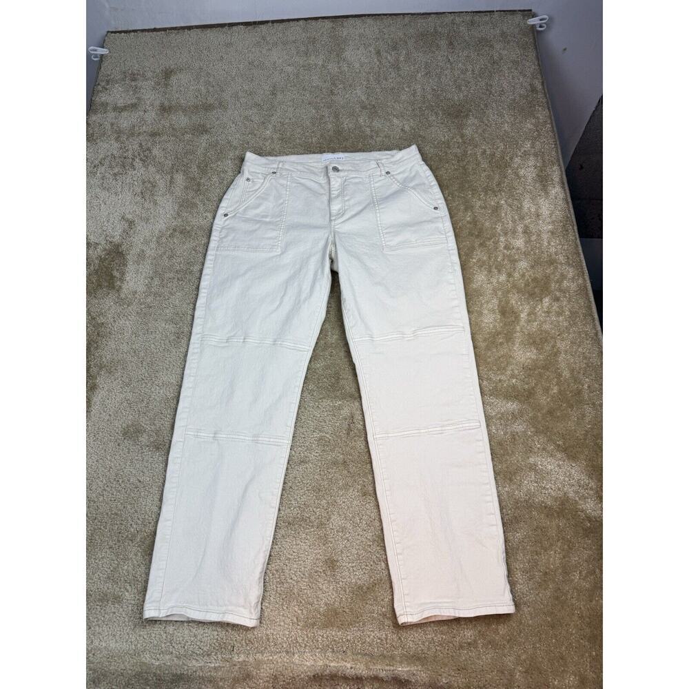 Ann Taylor Loft The Girlfriend Jeans Size 12 / 31 Off White Ivory Beige 944